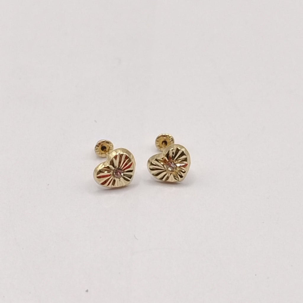 BROQUELES BROQUEL FIG CORAZON C CIRCONIA 14K 0.2603 GR (NUEVO)