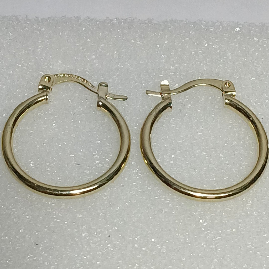 ARETES TEJIDO ARRACADAS LISAS 14K 1.2 GR (NUEVO)