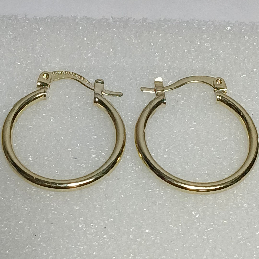 ARETES TEJIDO ARRACADAS LISAS 14K 1.2 GR (NUEVO)