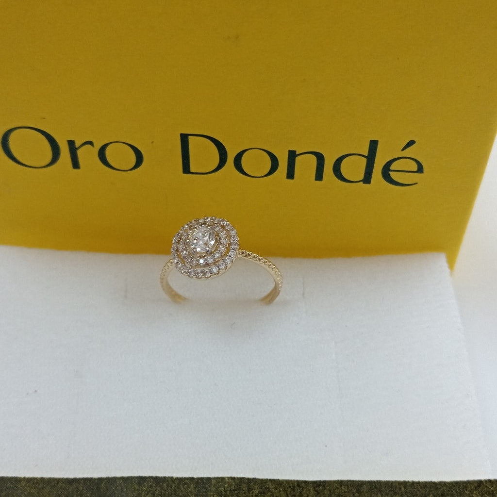 ANILLO ANILLITO C CIRCONIAS 14K 7 TALLA 1.9 GR (NUEVO)