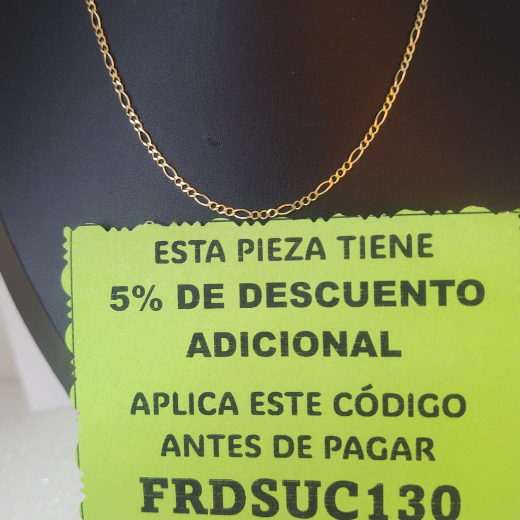CADENA TEJIDO 3X1 14K 55 CM 2.3 GR (NUEVO)