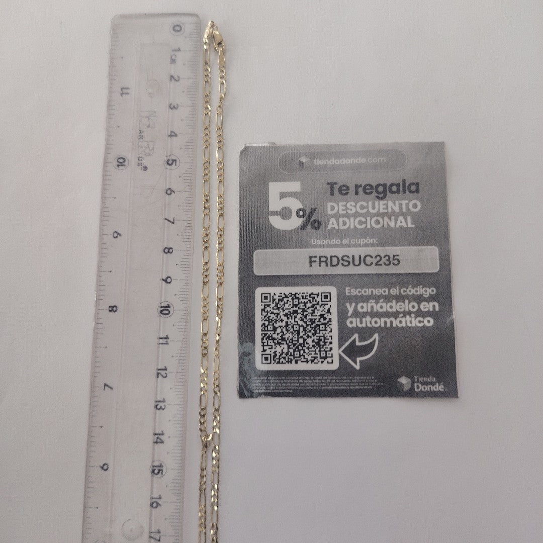 CADENA TEJIDO 3X1 14K 60 CM 5.6 GR (NUEVO)