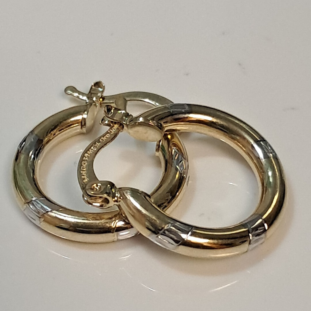 ARETES ARRACADAS COMBINADAS 14K 1.6 GR (NUEVO)