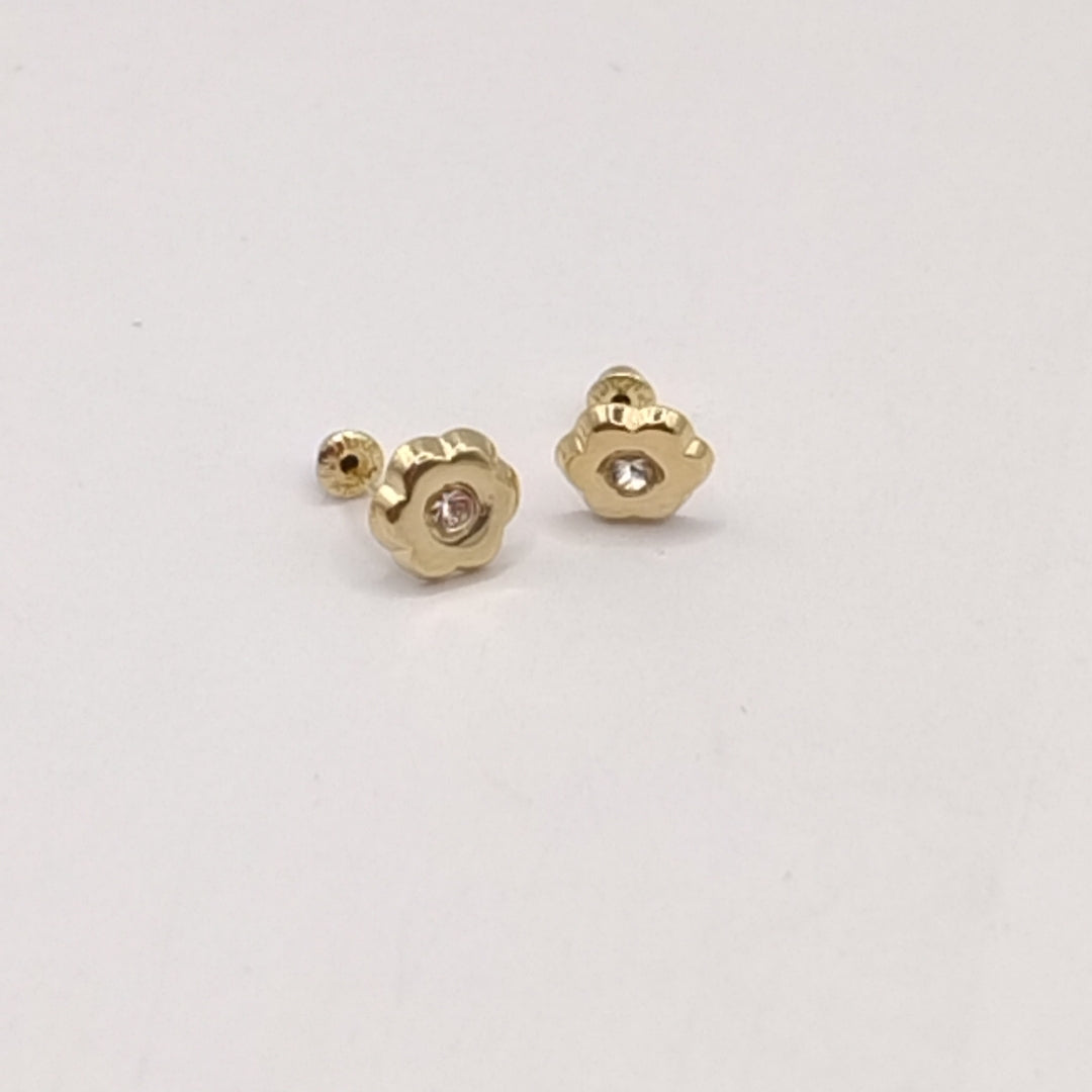 BROQUELES BROQUEL FIG FLOR C CIRCONIA 14K 0.2581 GR (NUEVO)