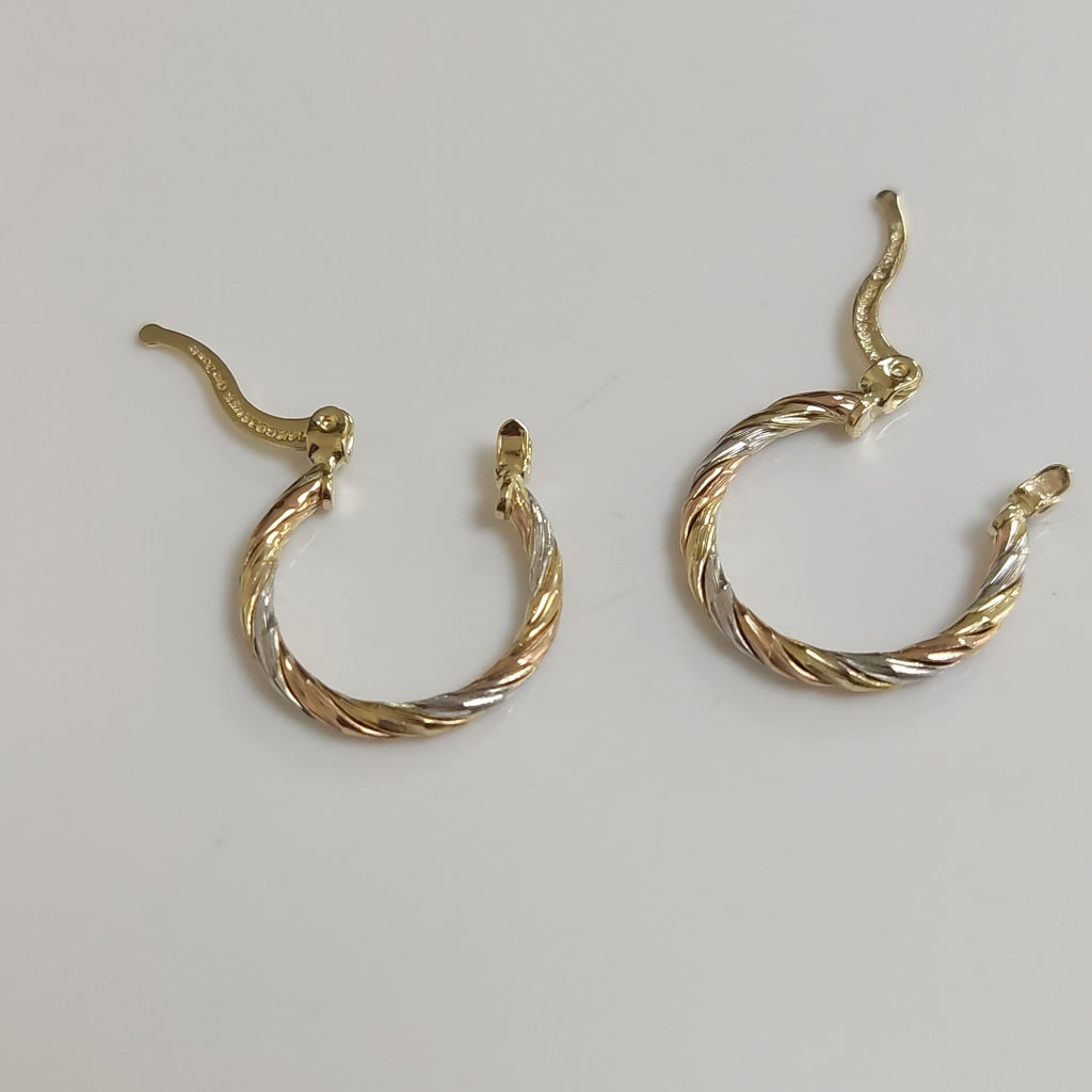 ARETES ARRACADAS COMBINADAS 14K 2.1 GR (NUEVO)
