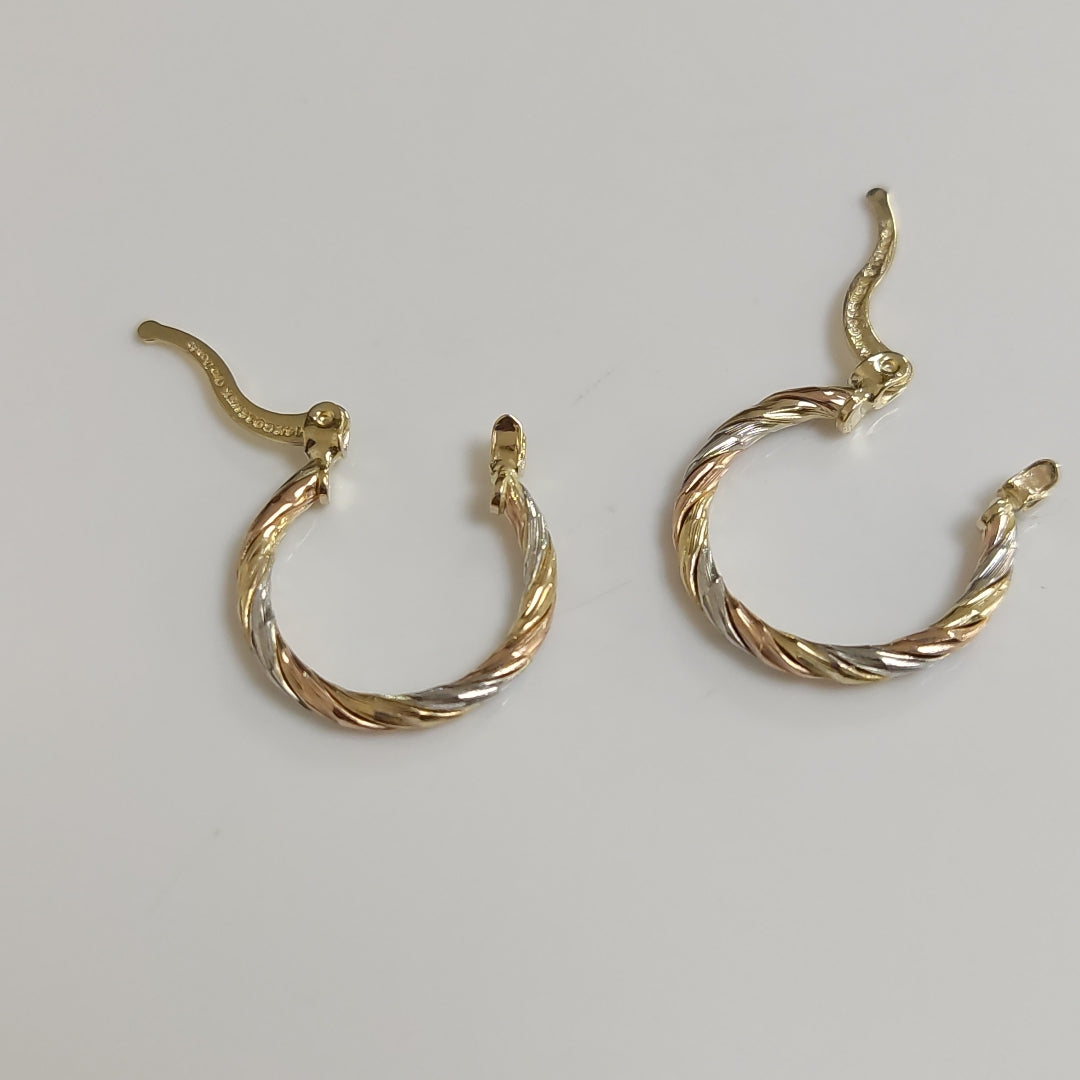 ARETES ARRACADAS COMBINADAS 14K 2.1 GR (NUEVO)