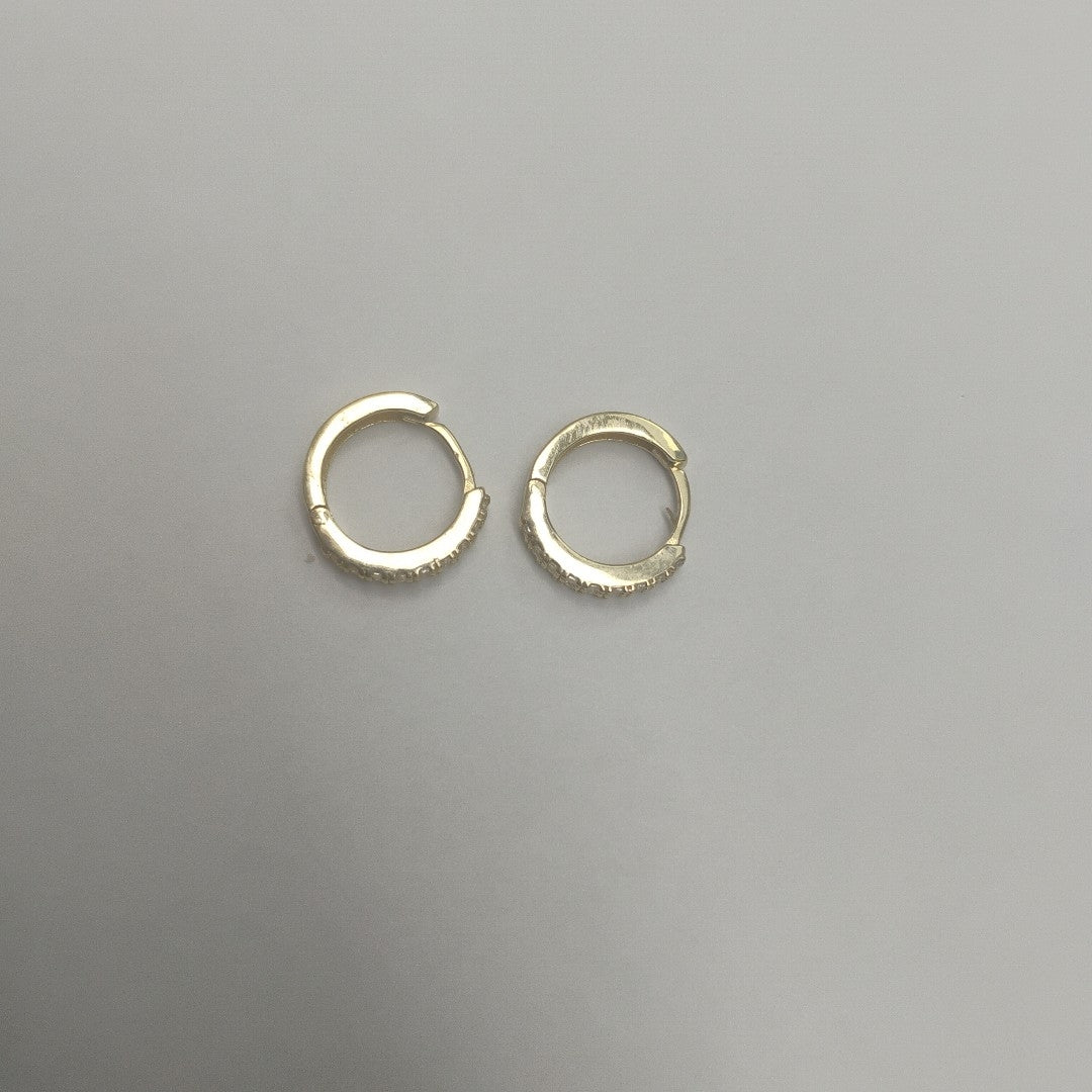 ARETES HUGGIES C CIRCONIA 14K 1.8 GR (NUEVO)