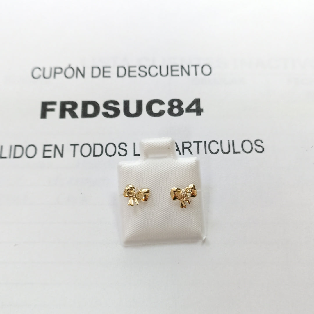BROQUELES BROQUEL FIG MOÑO C CIRCONIA 14K 0.2441 GR (NUEVO)