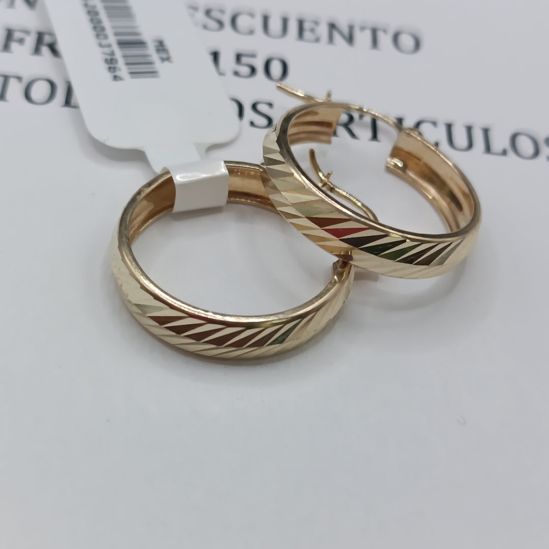 ARETES ARRACADAS LABRADAS 10K 2.4 GR (NUEVO)