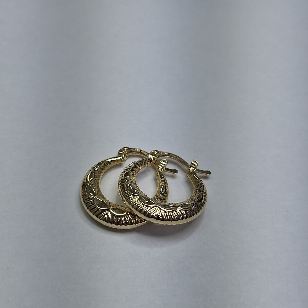 ARETES ARRACADAS HUECAS 14K 1.8 GR (NUEVO)