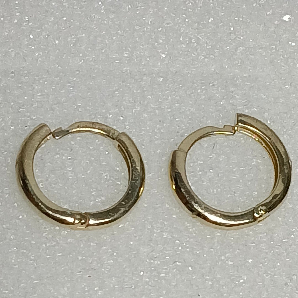 ARETES ARRACADAS LISAS 10K 1.2 GR (NUEVO)