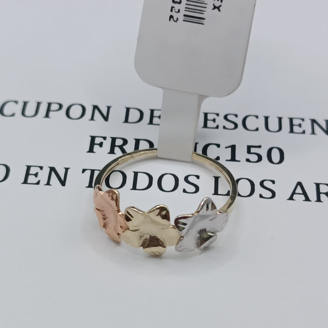ANILLOS ANILLITO FIG FLORES 10K TALLA 7 1.3 GR (NUEVO)