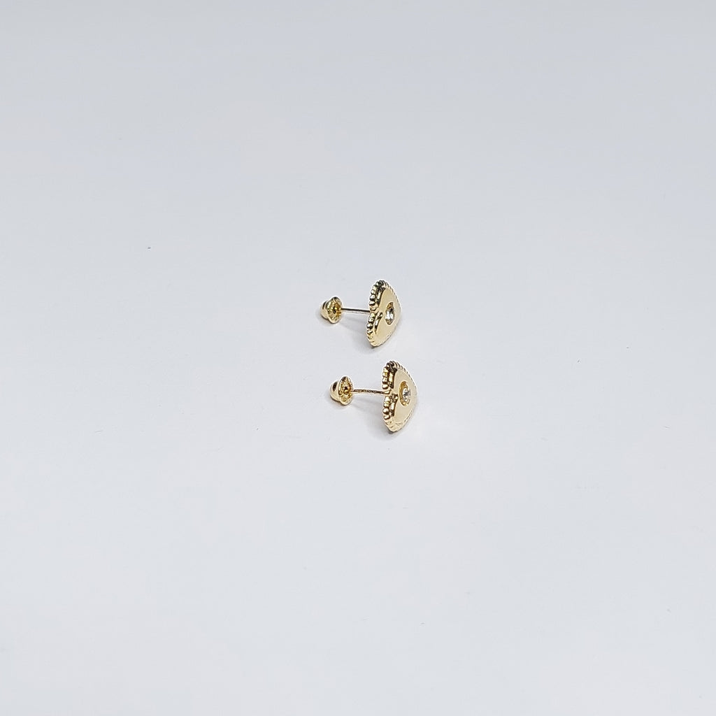 BROQUELES BROQUEL FIG CORAZON C CIRCONIA 14K 0.2614 GR (NUEVO)