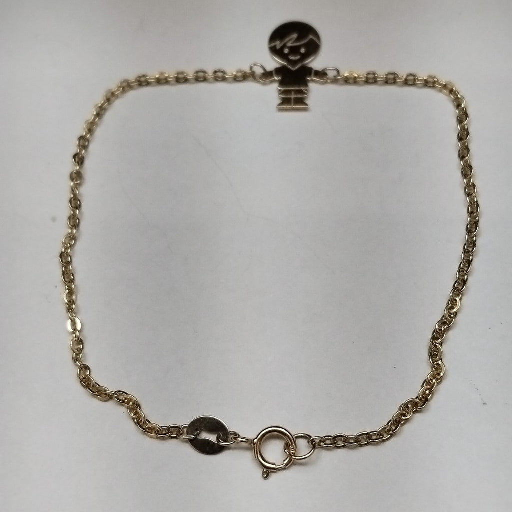 PULSERA TEJIDO ESPECIAL FIG NIÑO 14K 18 CM 1.4 GR (NUEVO)