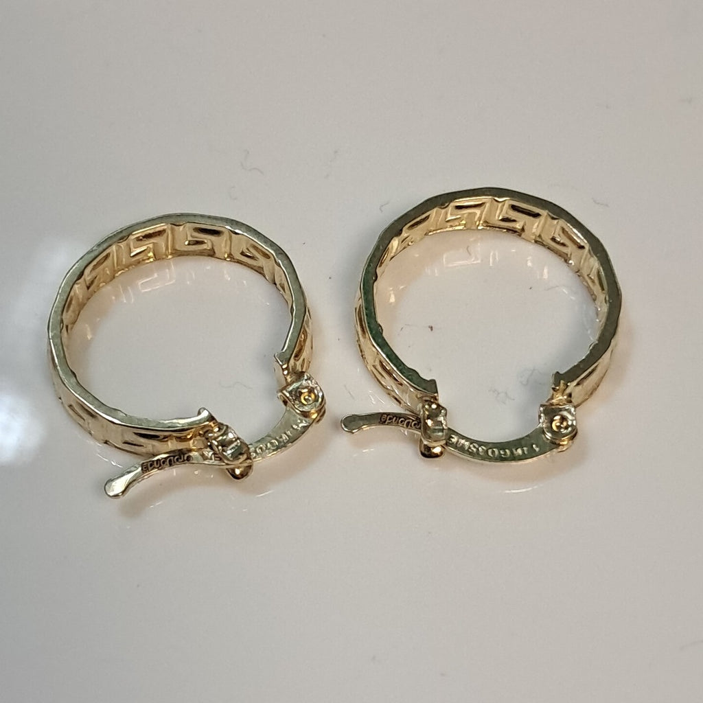 ARETES ARRACADAS FIG GRECAS 14K 1.8 GR (NUEVO)