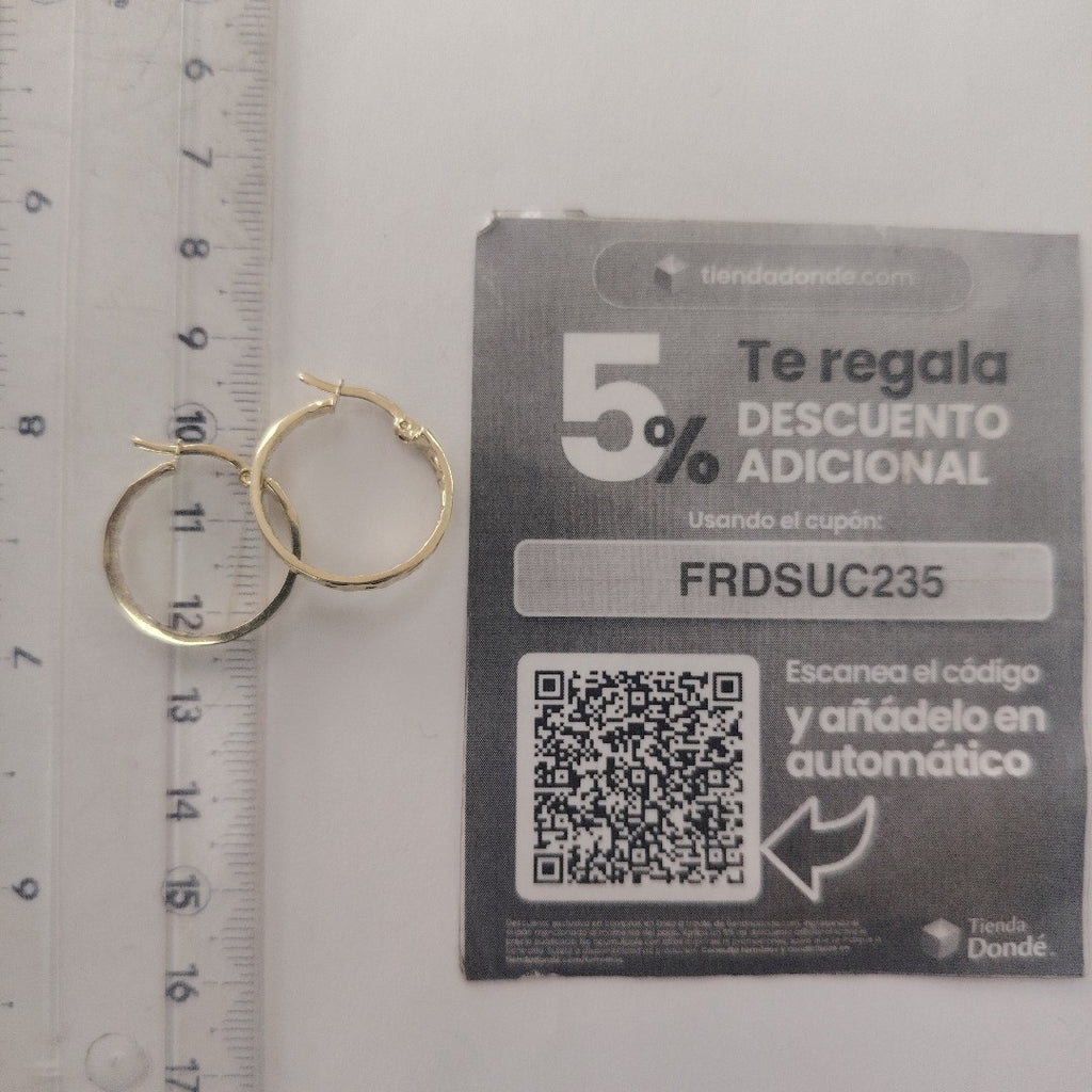 ARETES ARRACADA CON GRECAS 14K 2 GR (NUEVO)