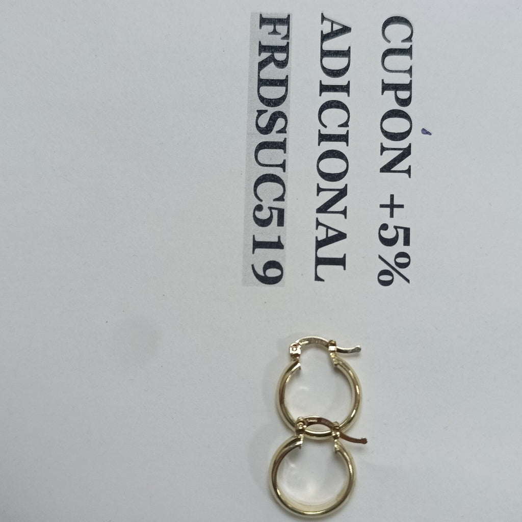 ARETES ARRACADA LISA 14K 1.7 GR (NUEVO)