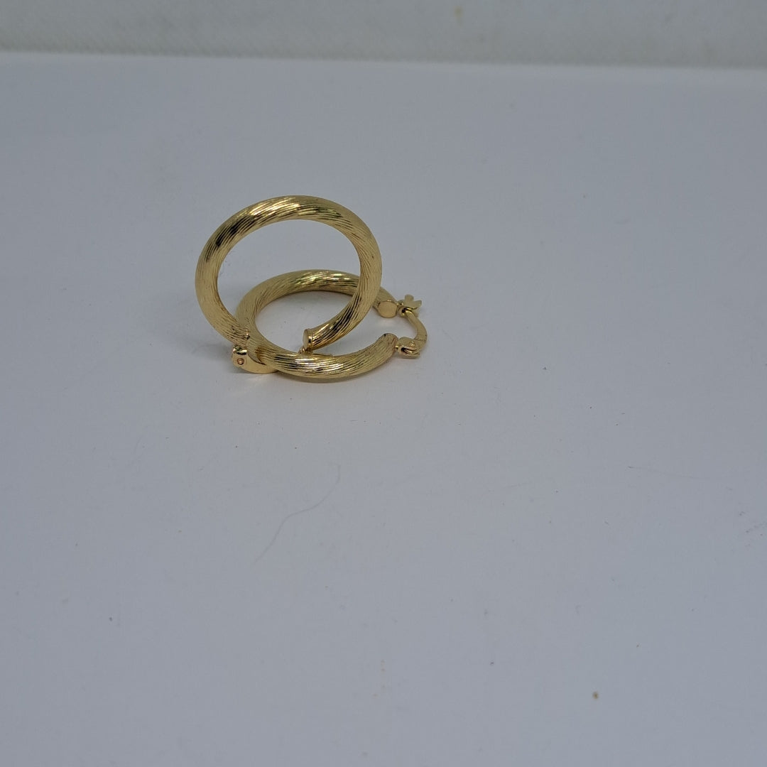ARETES TEJIDO ARRACADAS ASTRIADAS 14K 2.9 GR (NUEVO)