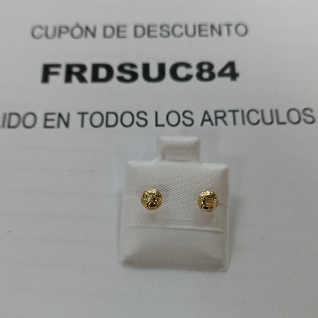 BROQUELES BROQUEL FIG BALON DE FUTBOL 14K 0.2387 GR (NUEVO)