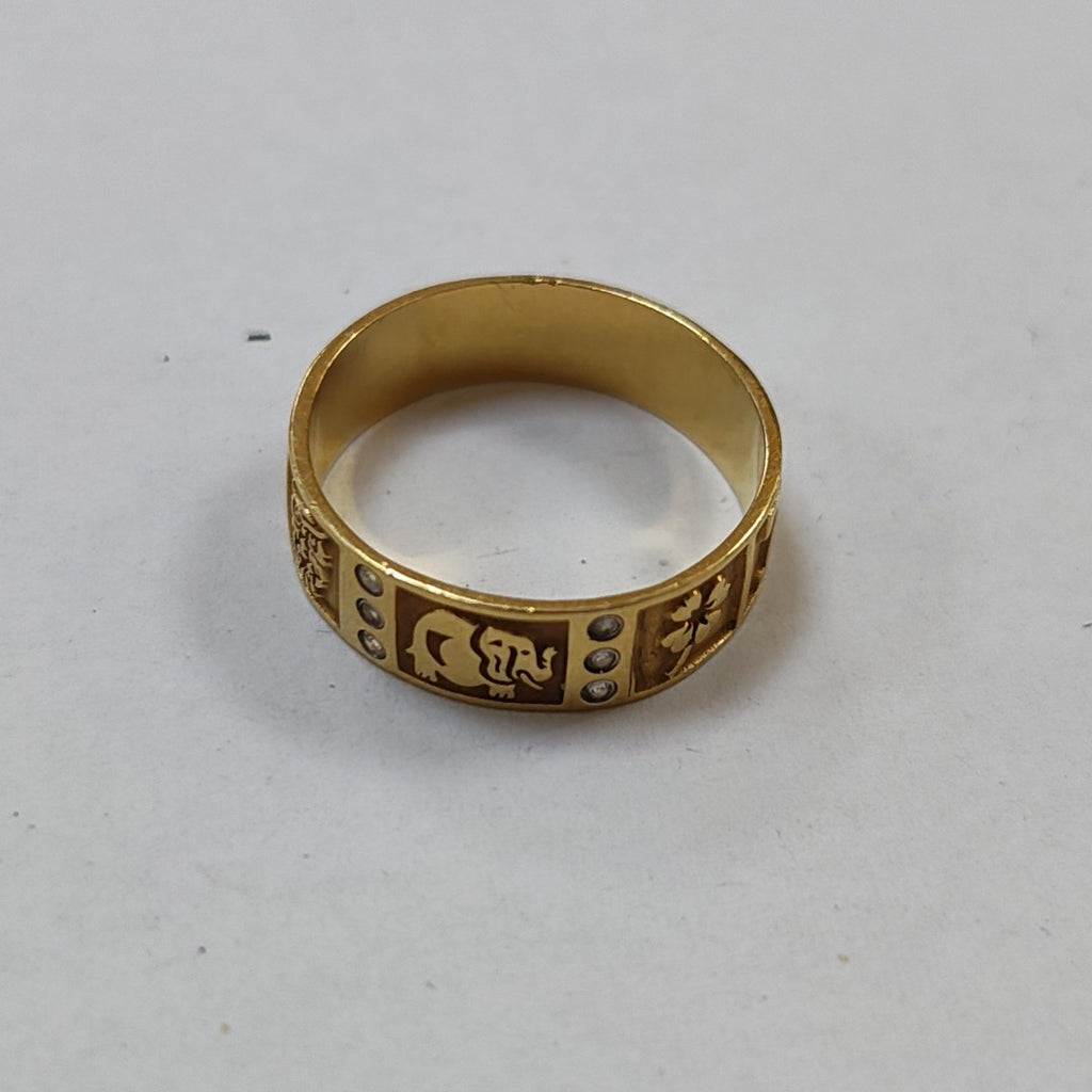 ARGOLLA DE LA SUERTE ORO 14 K 4.4 GRMS (SEMINUEVO)