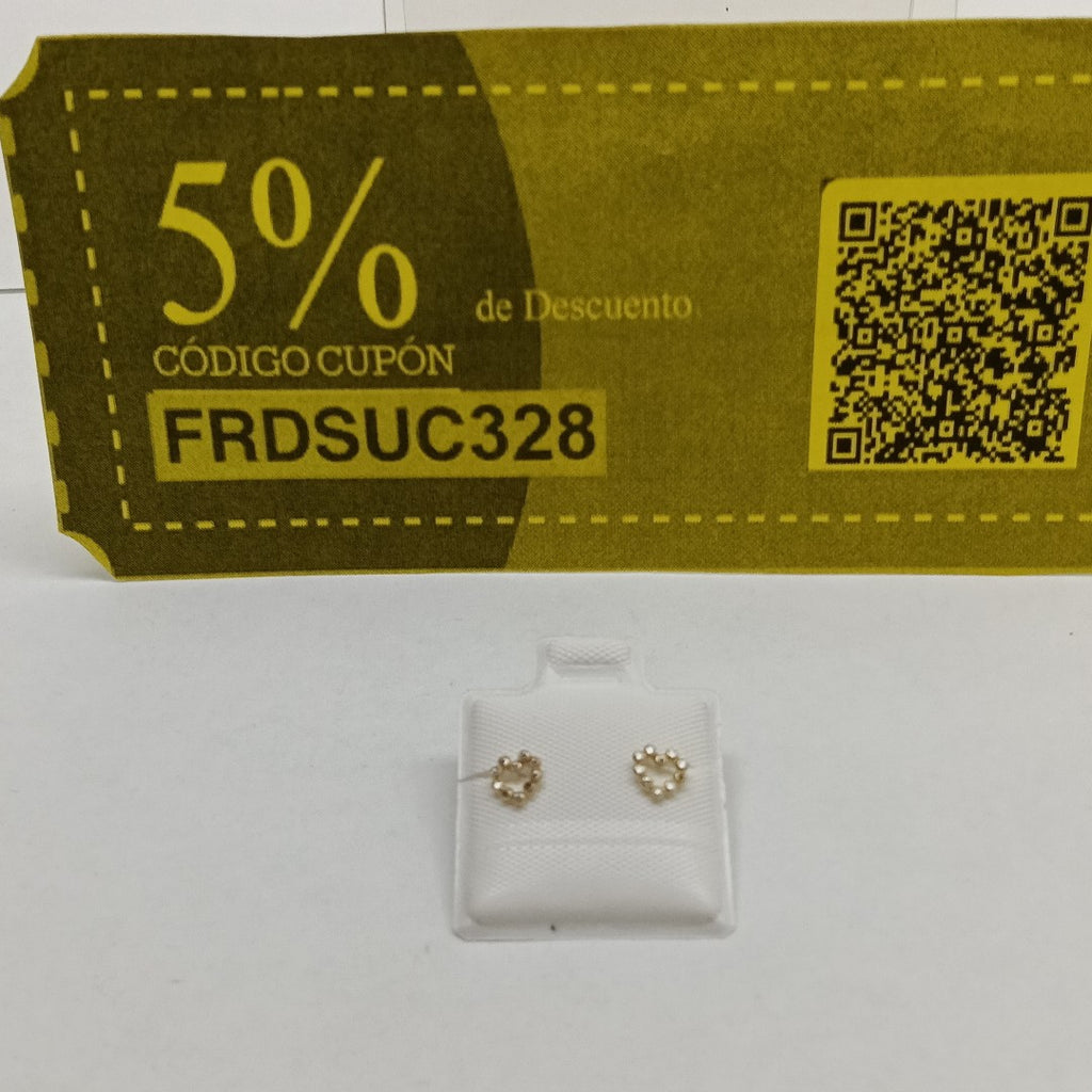 BROQUELES BROQUEL FIG CORAZON 14K 0.23 GR (NUEVO)