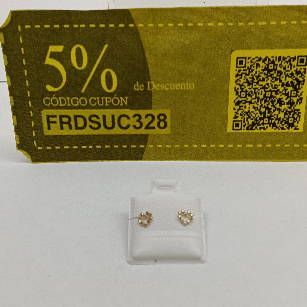 BROQUELES BROQUEL FIG CORAZON 14K 0.23 GR (NUEVO)