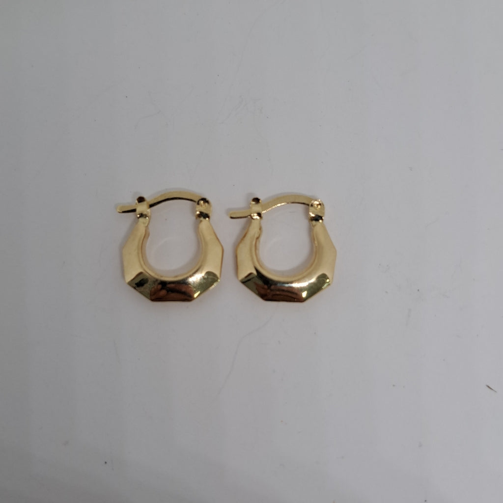 ARETES TEJIDO ARRACADA FACETADA 14K 1.3 GR (NUEVO)
