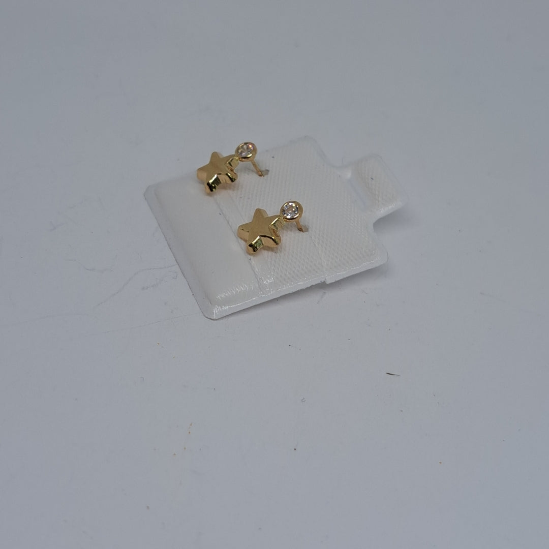 BROQUELES BROQUEL FIG ESTRELLA C CIRCONIA 14K 0.2603 GR (NUEVO)