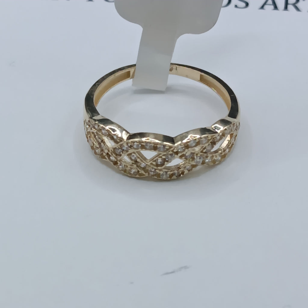 ANILLOS C CIRCONIAS 14K TALLA 9 2.4 GR (NUEVO)