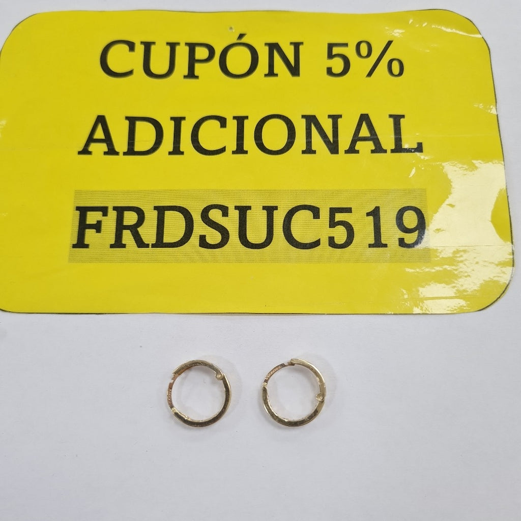 ARETES ARRACADAS C CIRCONIAS 10K 1.4 GR (NUEVO)
