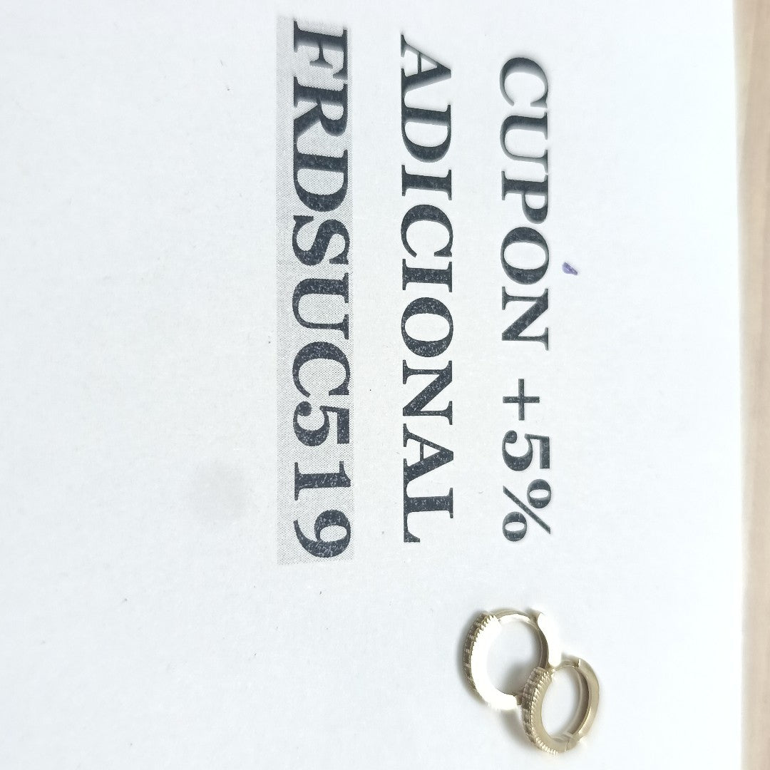 ARETES ARRACADAS CON CIRCONIAS 10K 1.3 GR (NUEVO)