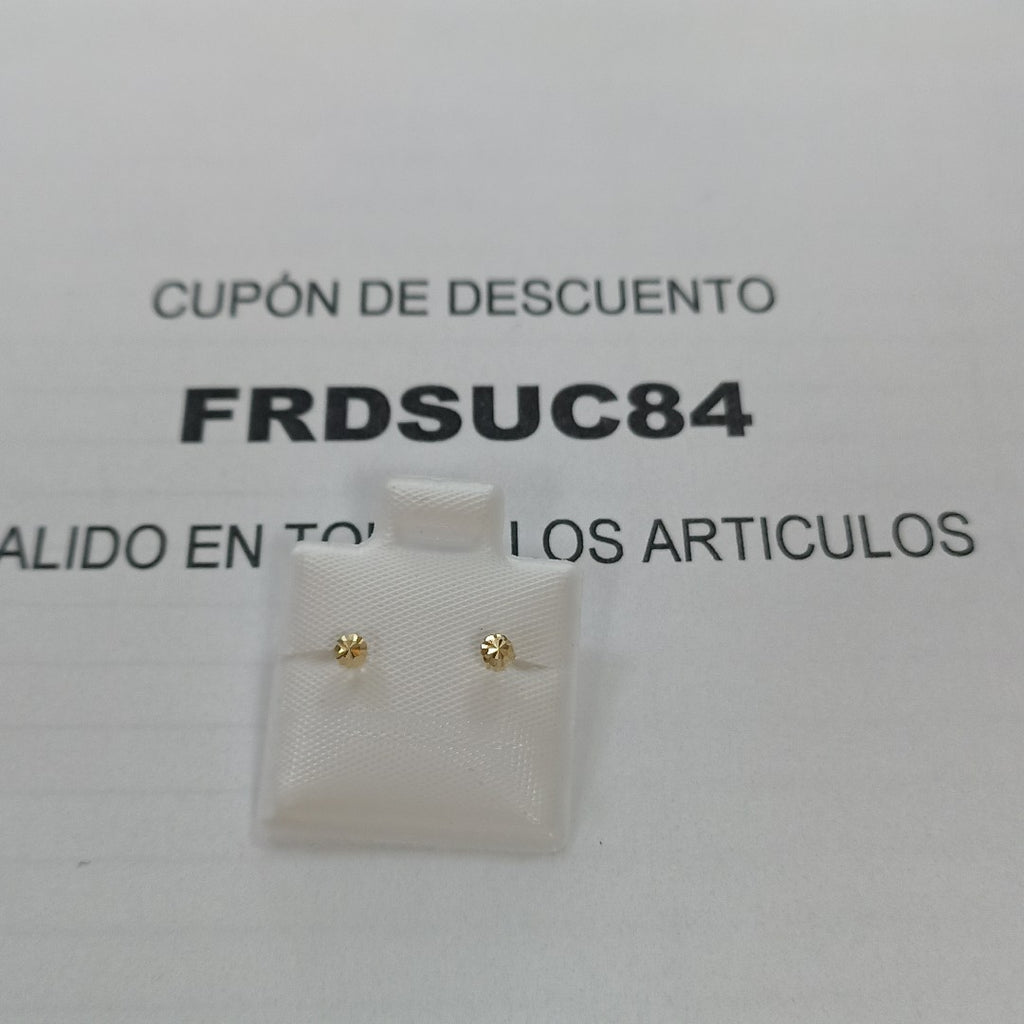 BROQUELES BROQUEL FIG HONGO 14K 0.17 GR (NUEVO)