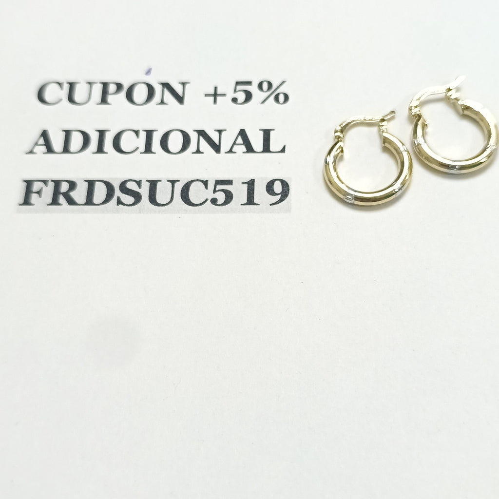 ARETES ARRACADAS COMBINADAS 14K 1.6 GR (NUEVO)