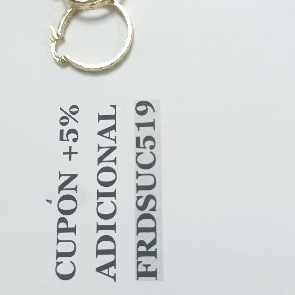 ARETES TEJIDO ARRACADA CON GRECAS 14K 2.7 GR (NUEVO)