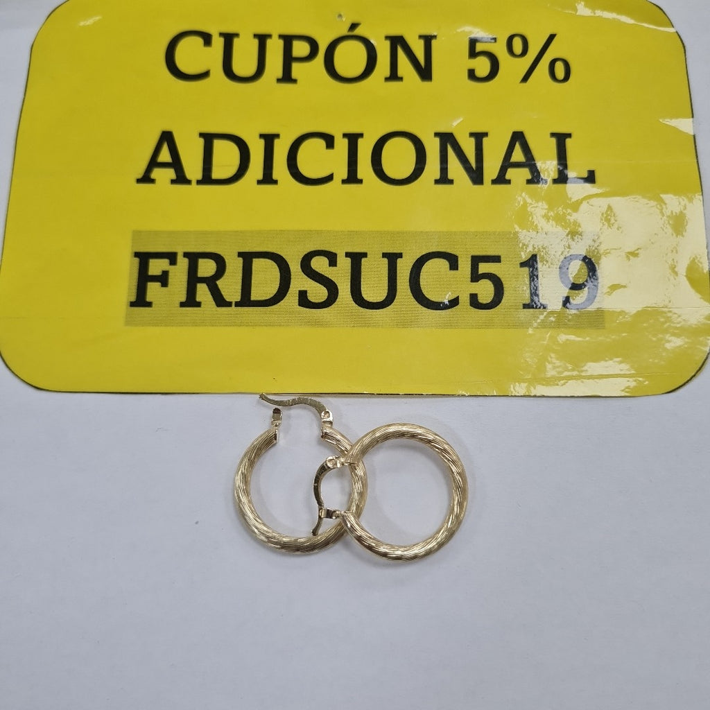 ARETES TEJIDO ARRACADAS ASTRIADAS 14K 2.9 GR (NUEVO)