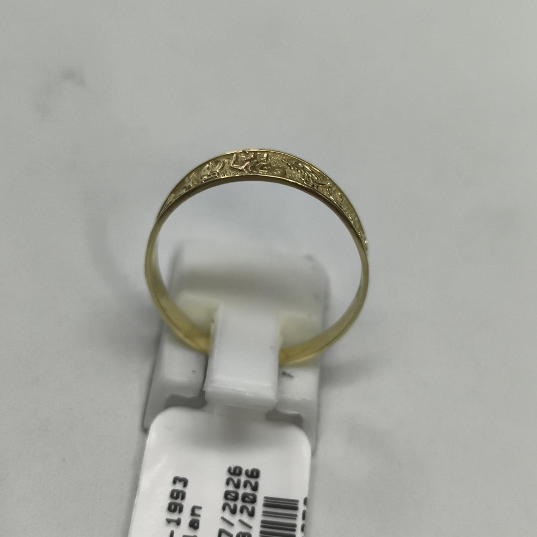 ANILLOS ARGOLLA DE LA SUERTE 10K TALLA 9 1.3 GR (NUEVO)