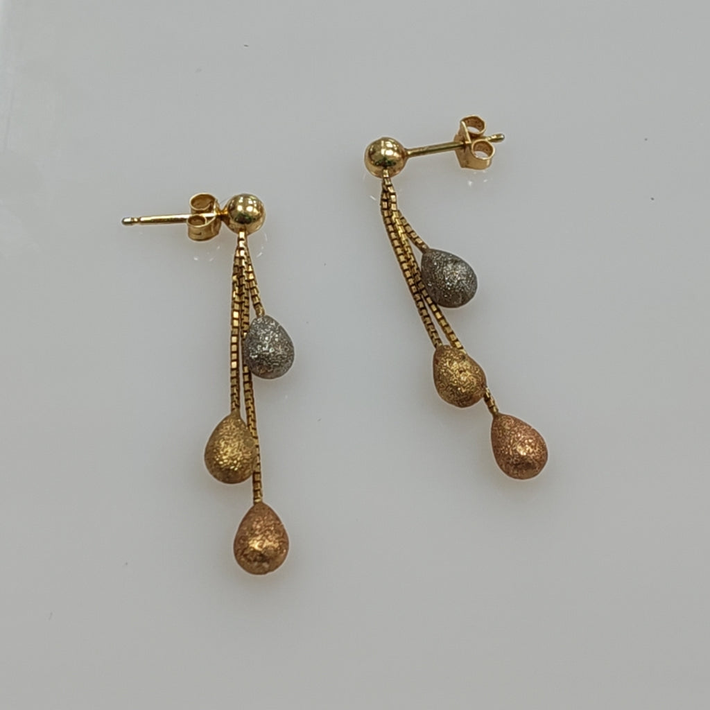 ARETES PAR ORO,ORO COMBINADO 14 K 2,90 GRMS (SEMINUEVO)