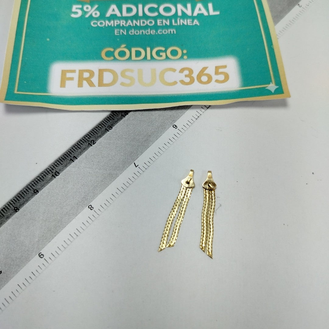 BROQUELES PAR ORO 14 K 2,30 GRMS (SEMINUEVO)