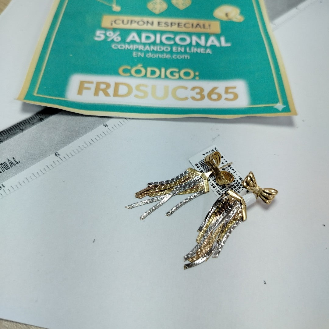 BROQUELES PAR ORO,ORO COMBINADO 14 K 3,70 GRMS (SEMINUEVO)