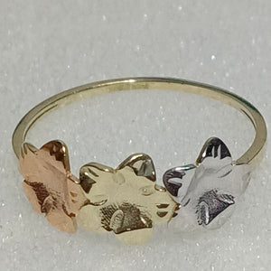 ANILLOS ANILLITO FIG FLORES 10K TALLA 9 1.3 GR (NUEVO)