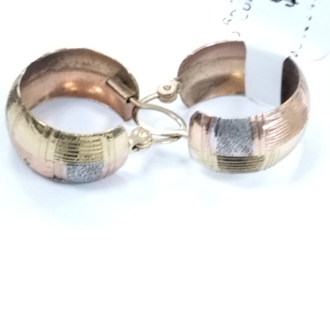 ARRACADAS PAR ORO,ORO COMBINADO 10 K 2,90 GRMS (SEMINUEVO)