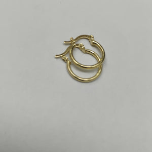 ARETES ARRACADAS ESTRIADAS 14K 1.4 GR (NUEVO)