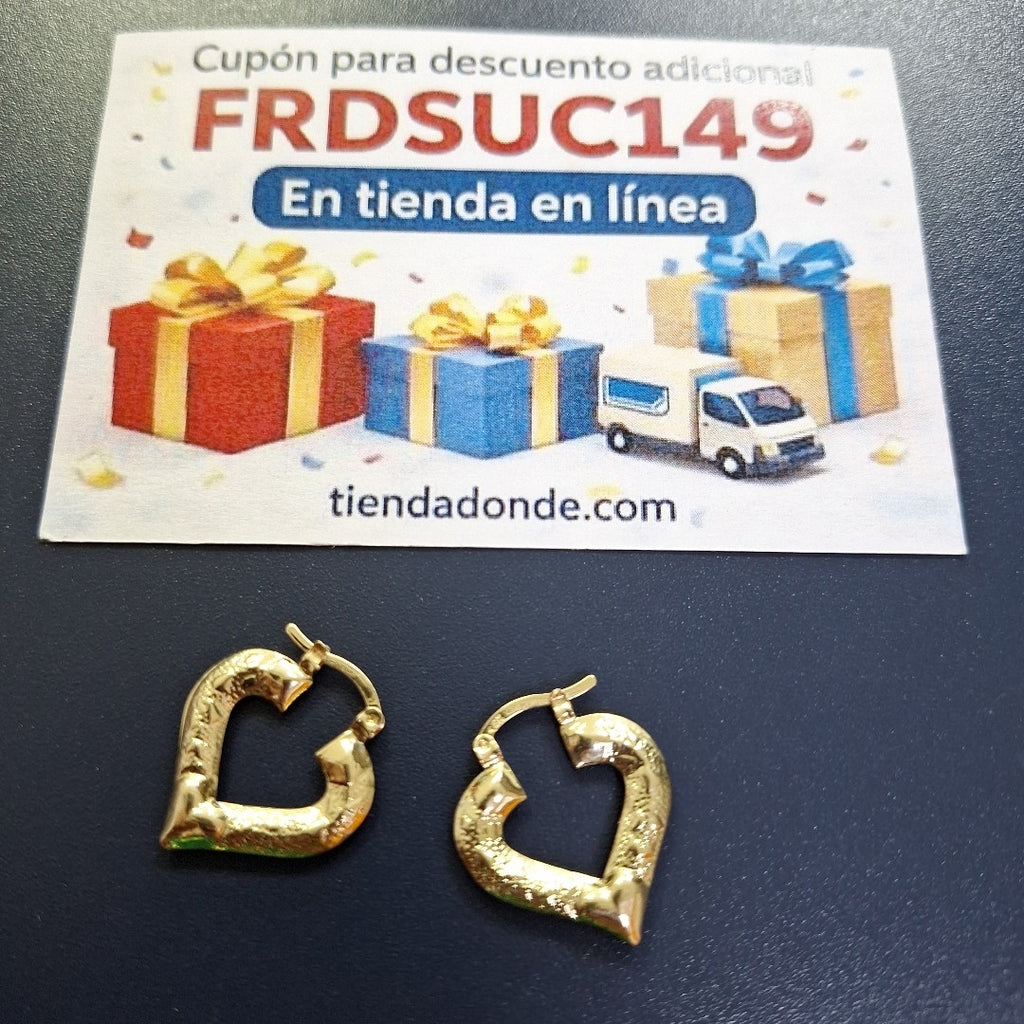ARETES ARRACADAS 14K 1.8 GR (NUEVO)