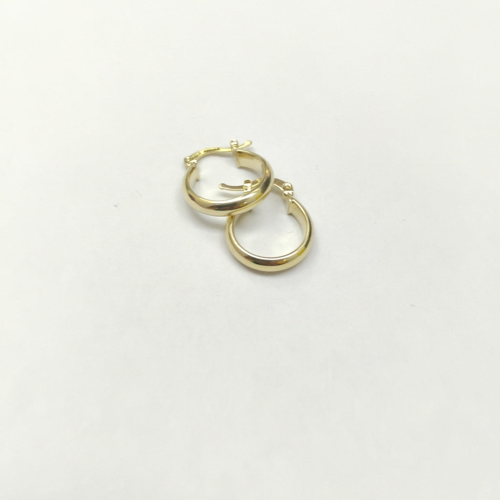ARETES ARRACADA LISA 14K 1.6 GR (NUEVO)