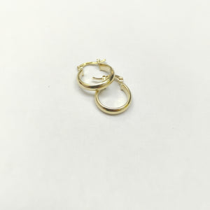 ARETES ARRACADA LISA 14K 1.6 GR (NUEVO)
