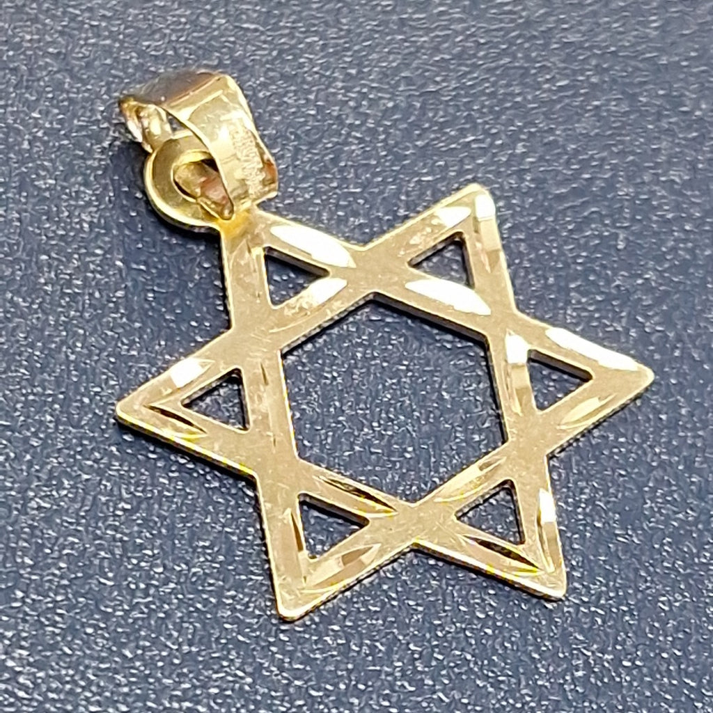 DIJE TEJIDO ESTRELLA DE DAVID 14K 0.5 GR (NUEVO)