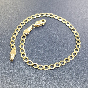 PULSERA TEJIDO BARBADA 14K 18 CM 3.4 GR (NUEVO)
