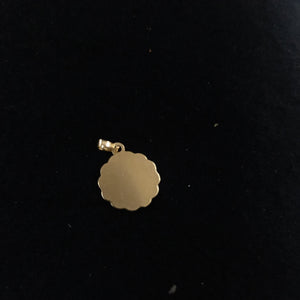 DIJE MEDALLA RELIGIOSA 14K 0.7 GR (NUEVO)