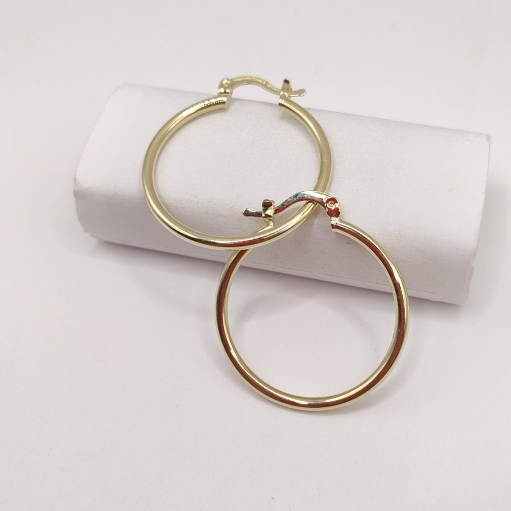 ARETES TEJIDO ARRACADAS LISAS 14K 1.5 GR (NUEVO)