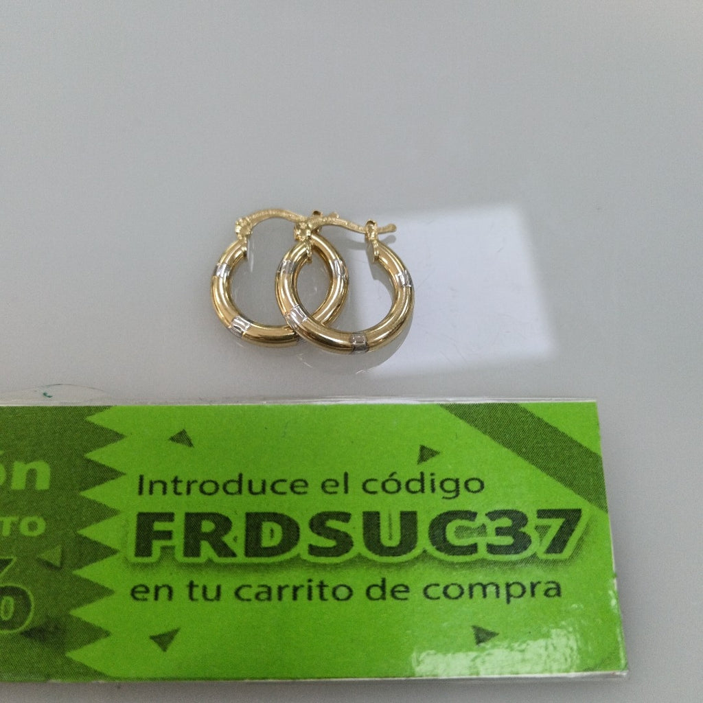 ARETES ARRACADAS COMBINADAS 14K 1.6 GR (NUEVO)